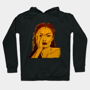 Gigi hadid portrait Hoodie